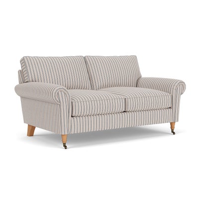 Large 2 Seater Sofa - Indigo - Kingham Stripe
