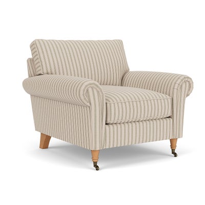 Armchair - Sage - Kingham Stripe