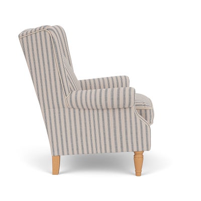 Armchair - Indigo - Kingham Stripe