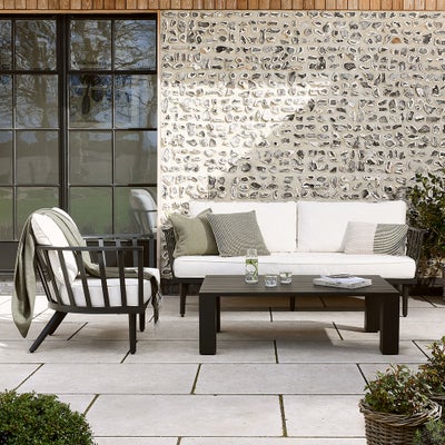 Metal Sofa and Lounge Chair Set