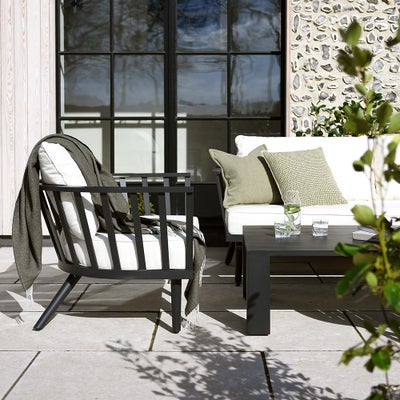 Metal Sofa and Lounge Chair Set