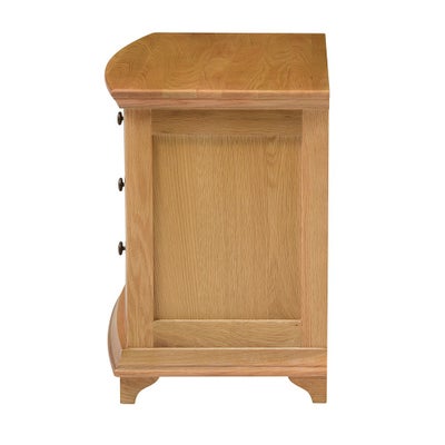 Wide 3 Drawer Bedside Table