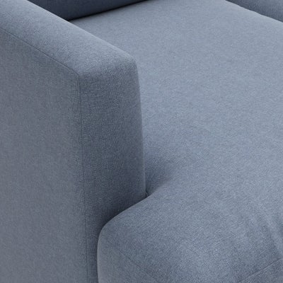 Chaise Extra Large Right Hand - Indigo - House linen mix