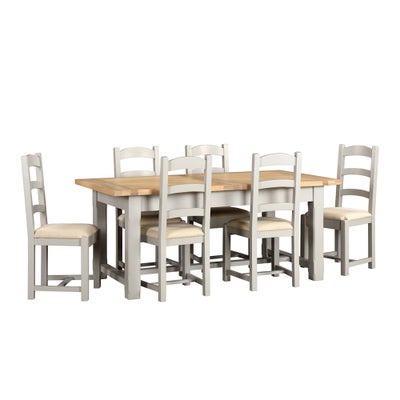 180-220-260cm Ext. Table and 6 Chairs