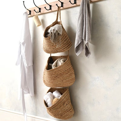 Jute Hanging Baskets Natural