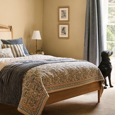 Kingsmere Blue Linen Prints Set of 2