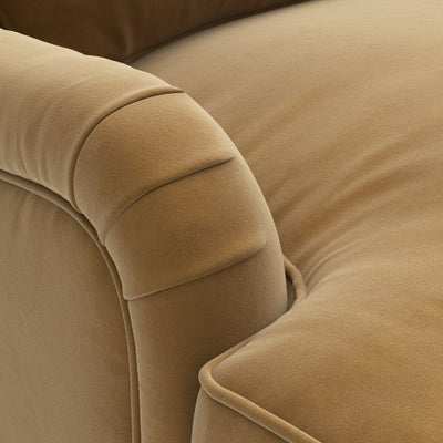Chaise Large Right Hand - Mustard - Matt Velvet