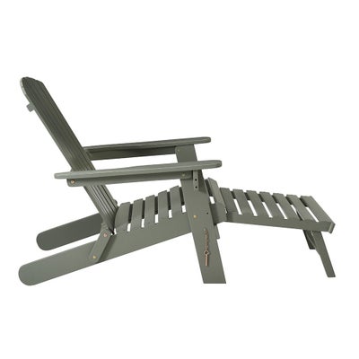 Painted Garden Lounge Chair and Footstool Set