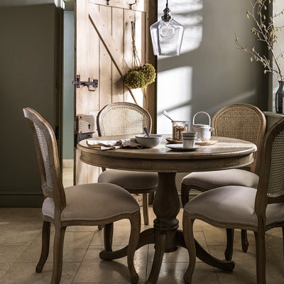 Rattan Back Dining Chair