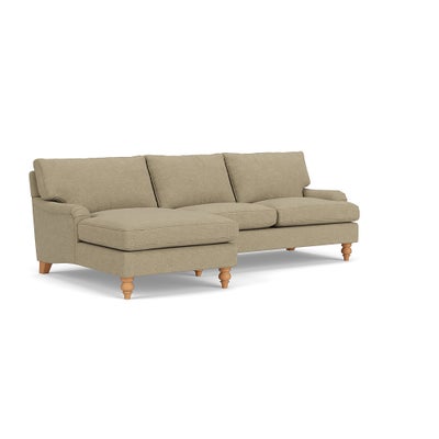 Chaise Large Left Hand - Green Marl - House Weave