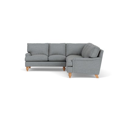 Corner Sofa - Navy - Herringbone Weave