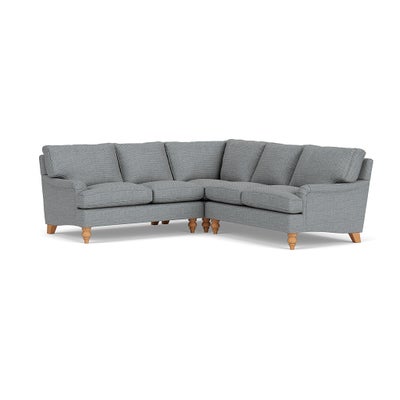 Corner Sofa - Navy - Herringbone Weave