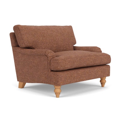 Love Seat - Brick Marl - Aquaclean Oxford