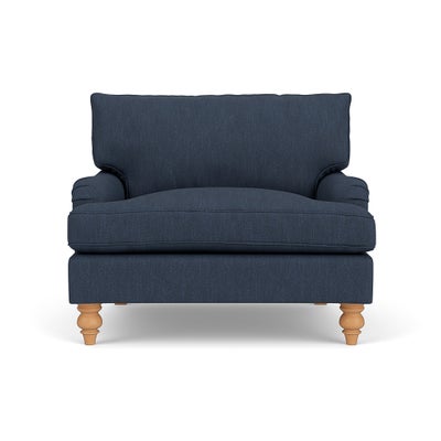 Love Seat - Indigo - Luxury Italian Linen