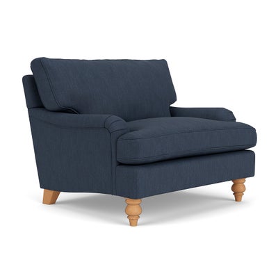Love Seat - Indigo - Luxury Italian Linen