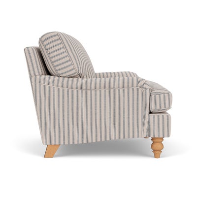 Armchair - Indigo - Kingham Stripe
