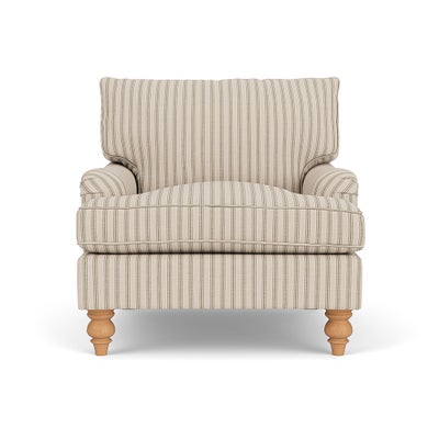 Armchair - Sage - Kingham Stripe