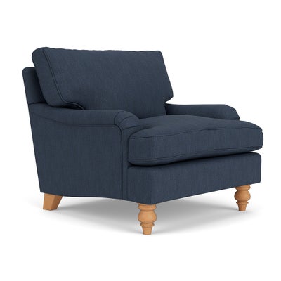 Armchair - Indigo - Luxury Italian Linen