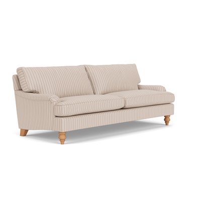 4 Seater Sofa - Flax - Kingham Stripe