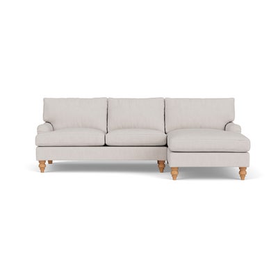 Chaise Large Right Hand - Soft White - Luxury Italian Linen