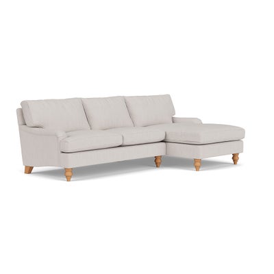 Chaise Large Right Hand - Soft White - Luxury Italian Linen