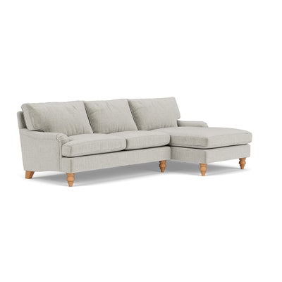 Chaise Large Right Hand - Grey Mist - Eco Chenille