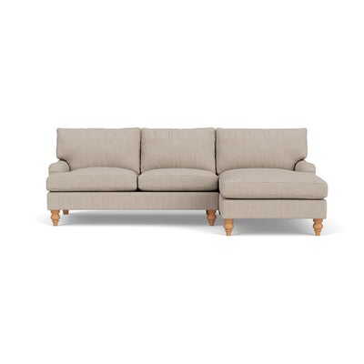 Chaise Large Right Hand - Natural - Luxury Italian Linen