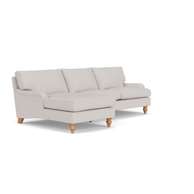 Chaise Large Left Hand - Soft White - Luxury Italian Linen