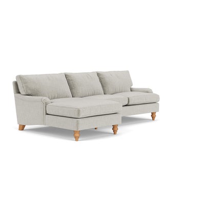 Chaise Large Left Hand - Grey Mist - Eco Chenille