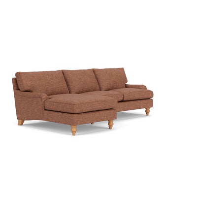Chaise Large Left Hand - Brick Marl - Aquaclean Oxford