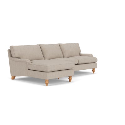 Chaise Large Left Hand - Natural - Luxury Italian Linen