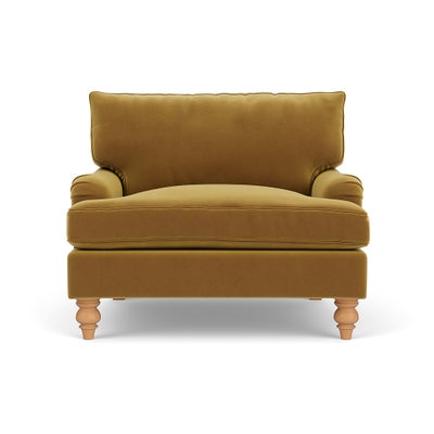 Love Seat - Mustard - Matt Velvet
