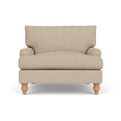 Love Seat - Natural - Compton Stripe
