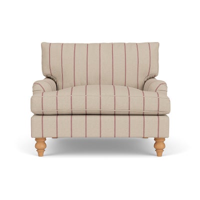 Love Seat - Raspberry - Compton Stripe
