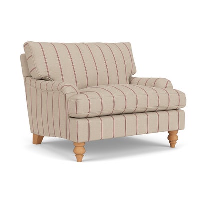 Love Seat - Raspberry - Compton Stripe