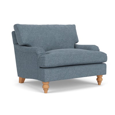 Love Seat - Mid Blue - Aquaclean Oxford