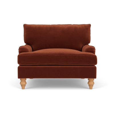 Love Seat - Brick - Matt Velvet