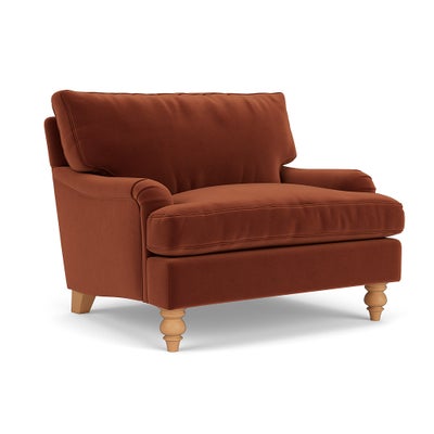 Love Seat - Brick - Matt Velvet