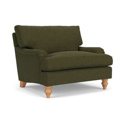 Love Seat - Forest Green - House Linen Mix
