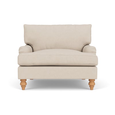 Love Seat - Lily White - House Linen Mix