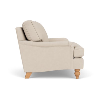 Love Seat - Lily White - House Linen Mix