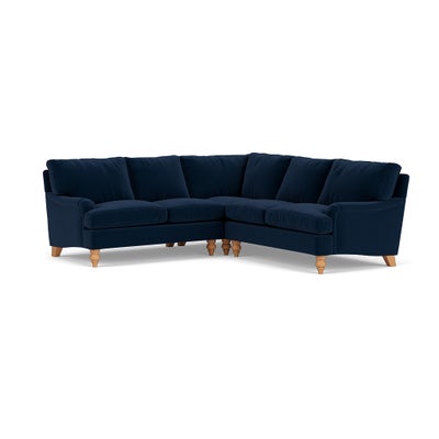 Corner Sofa - Deep Blue - Matt Velvet