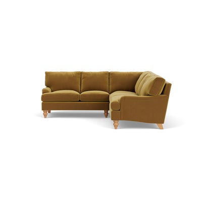 Corner Sofa - Mustard - Matt Velvet