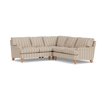 Corner Sofa - Charcoal - Compton Stripe