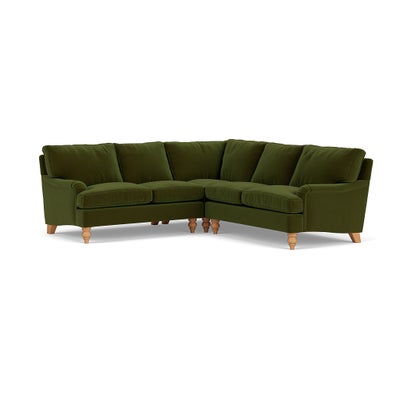 Corner Sofa - Forest Green - Matt Velvet