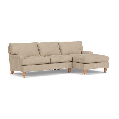 Chaise Large Right Hand - Natural - Compton Stripe