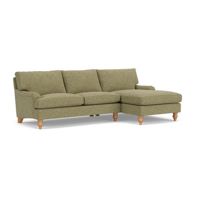 Chaise Large Right Hand - Sage - Aquaclean Oxford