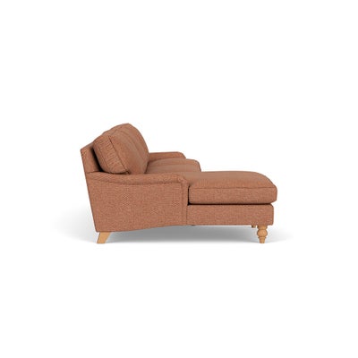 Chaise Large Left Hand - Brick - Herringbone Weave