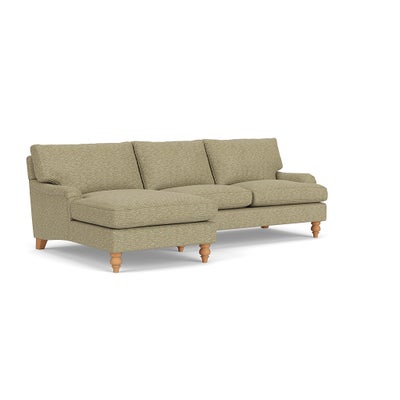 Chaise Large Left Hand - Apple - Herringbone Weave