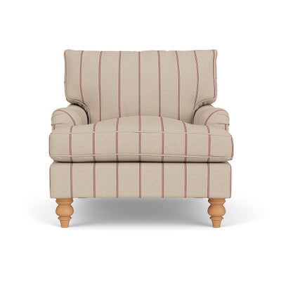 Armchair - Raspberry - Compton Stripe